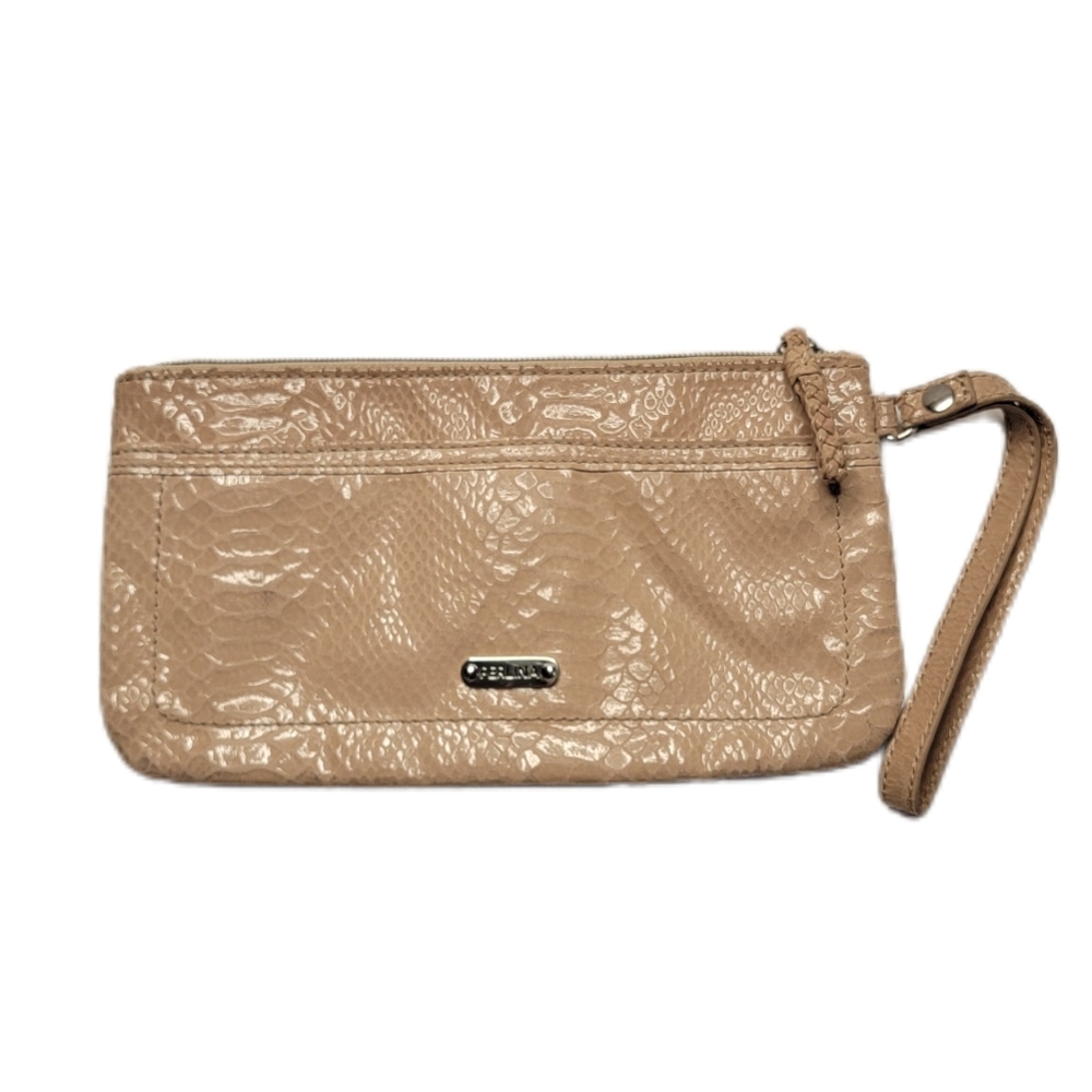 Perlina Leather Clutch Wristlet